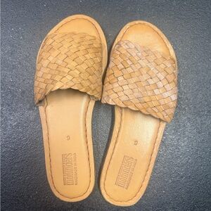 Stylish Tan Woven Sandals